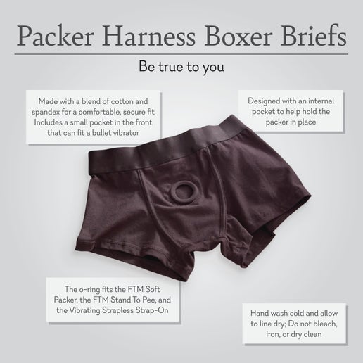 Packer Harness Boxer Briefs - Cotton-Spandex Bottom