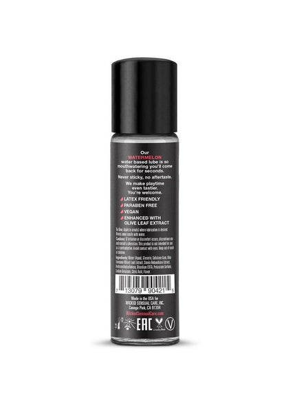 Wicked Aqua Water Based Flavored Lubricant Watermelon Travel